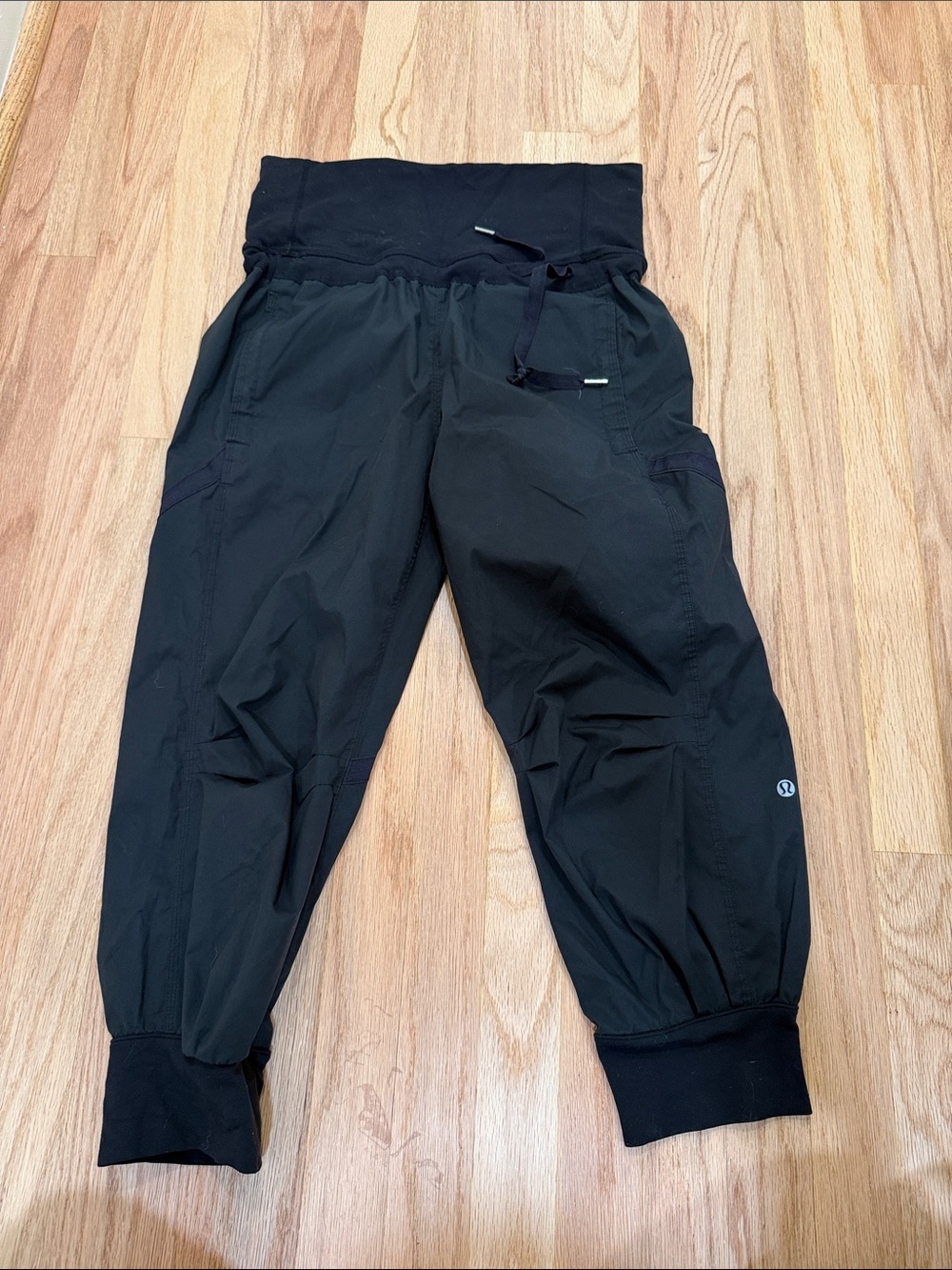 lululemon athletica prenatal Black Elastic Waist Joggers